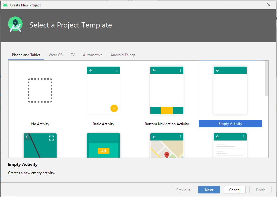 Choose the activity for the project
